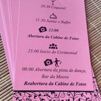 Roteiro (cronograma) de recepção - 1