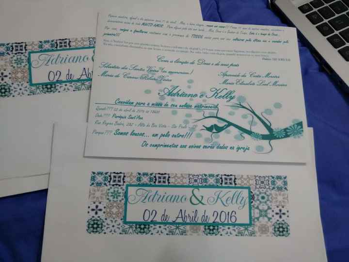 Convite de casamento feito pelos noivos - 1