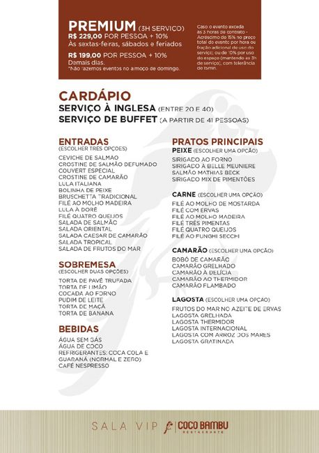 Cardapio Coco Bambu 9