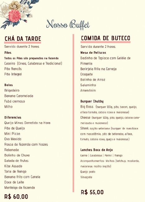 o que servir para os convidados? - 1