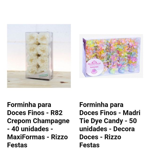 Forminhas de doces finos 1