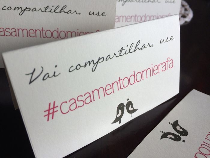 Hashtag #casamentodomierafa - 2