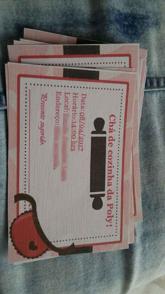 Convite do chá de cozinha vem ver!!! - 1