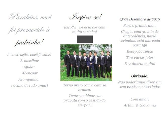 Convite dos Padrinhos- Diy - 6