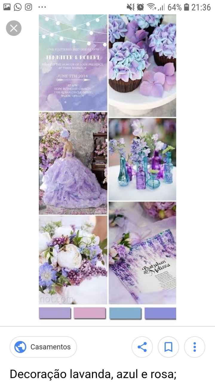 Lilás, roxo e azul fica divino