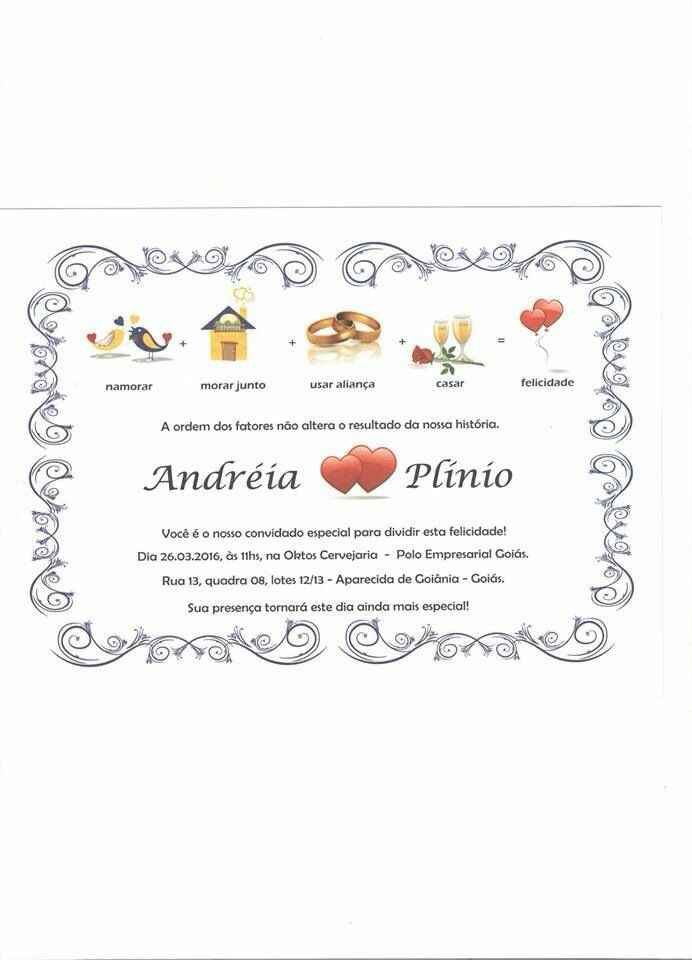 Meu convite nada tradicional - 1