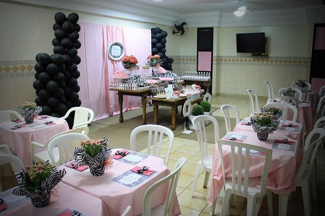 Chá de lingerie rosa e zebra!