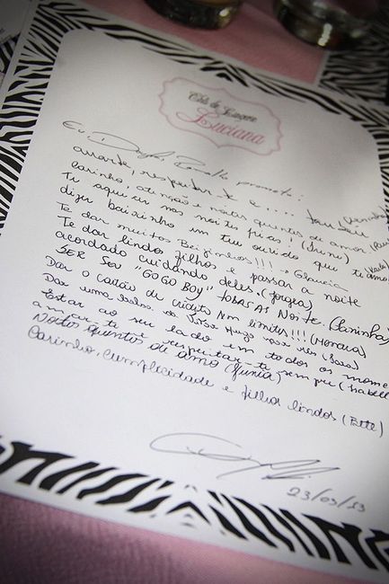 Chá de lingerie rosa e zebra!
