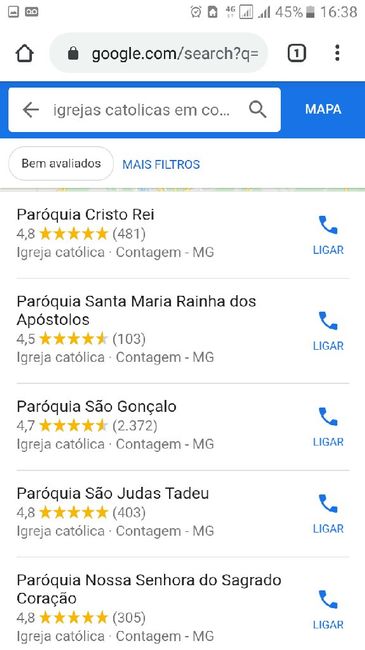 Sugestões de Igreja Contagem 1