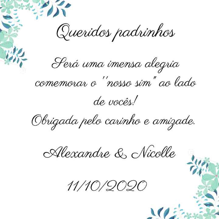 Convite para padrinhos ! #vemver - 6