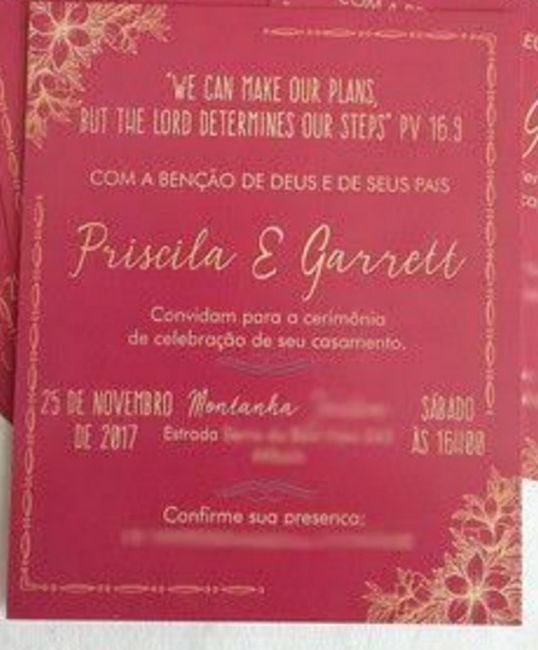 Convite de casamento diy 1