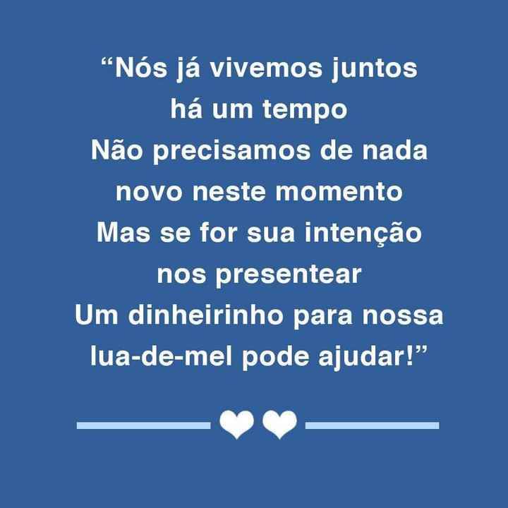Casamento por adesão ou pedir dinheiro no lugar de presente? - 1