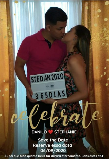 Save the Date e comemoração dos 365 dias 🥰 2
