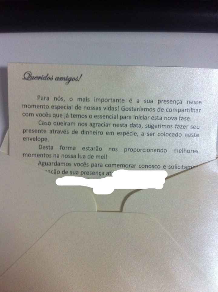 Presentes em dinheiro?? - 1