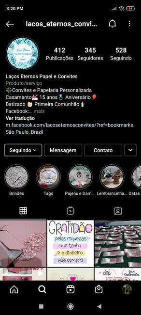 Indicação de convites - 1