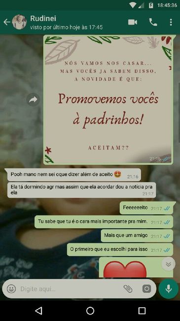 Convidamos informalmente os padrinhos. - 3