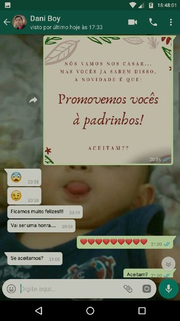 Convidamos informalmente os padrinhos. - 4