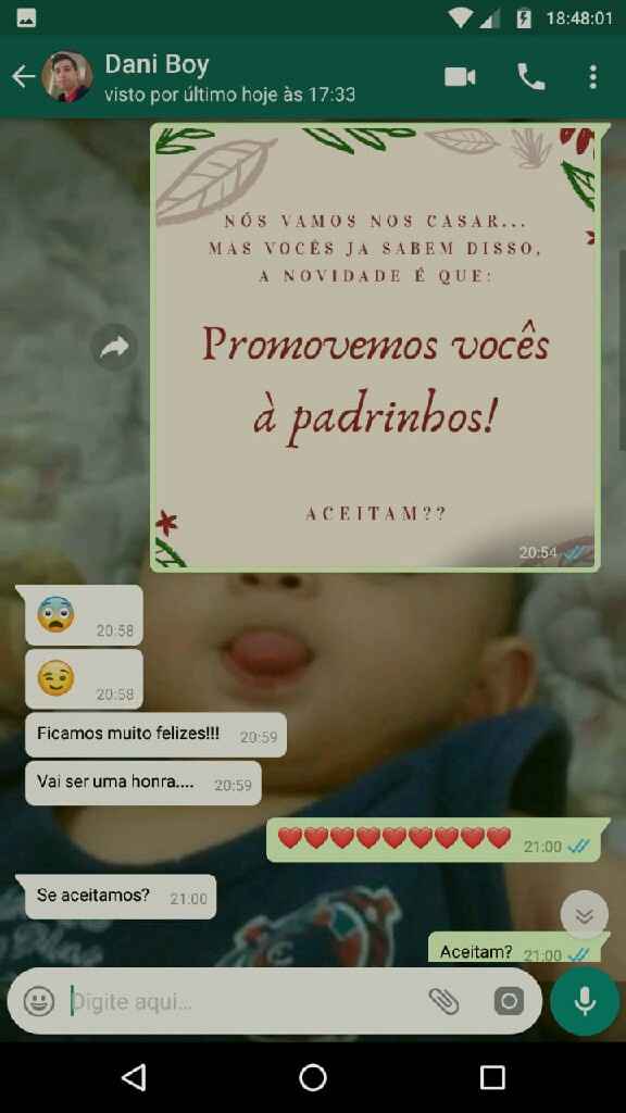 Convidamos informalmente os padrinhos. - 4