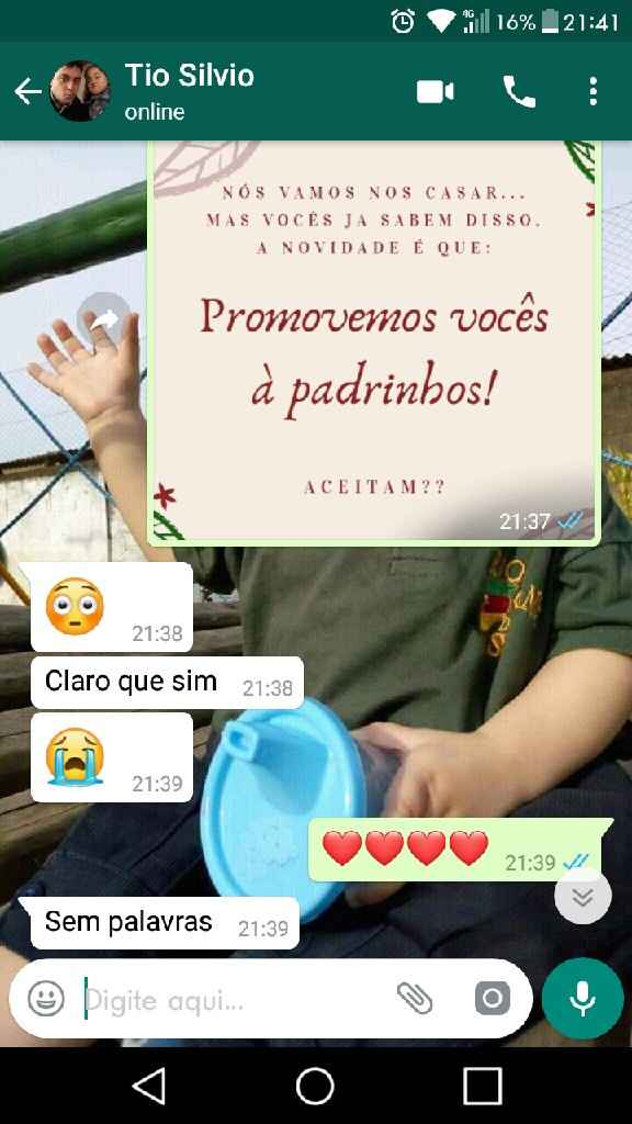 Convidamos informalmente os padrinhos. - 7
