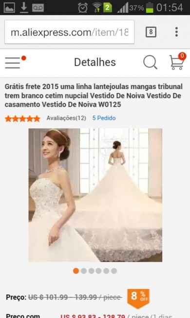 Vestido de noiva no aliexpress - 1
