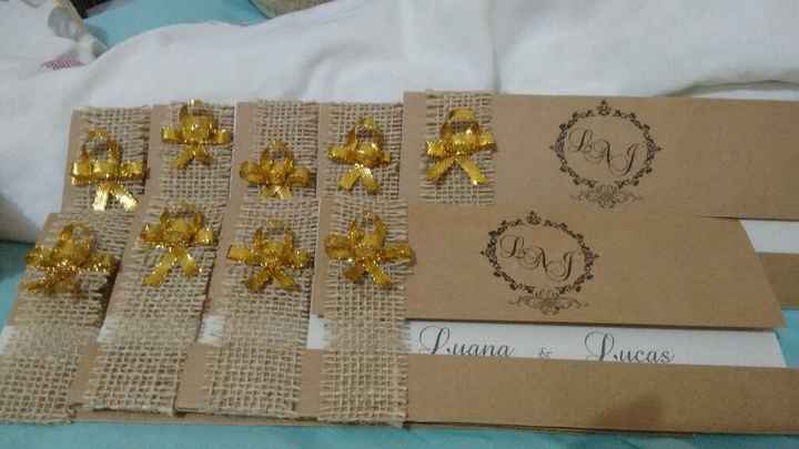 Meus convites diy rústicos - dêem uma olhada - 1
