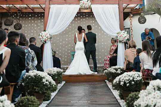 Decoração  da cerimônia (casamento estilo rústico chic). - 5