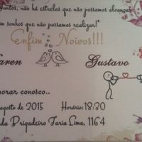 Convites diy de noivado. - 1