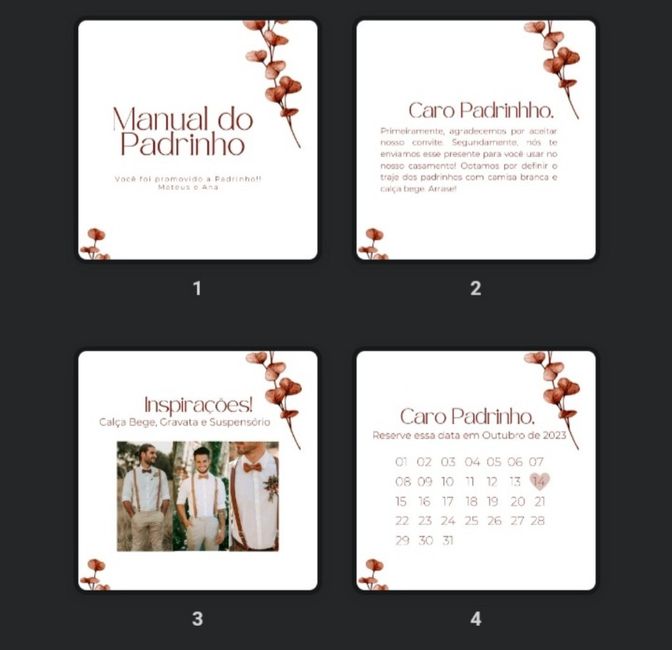 Papelaria- Manual dos Padrinhos Editável 2