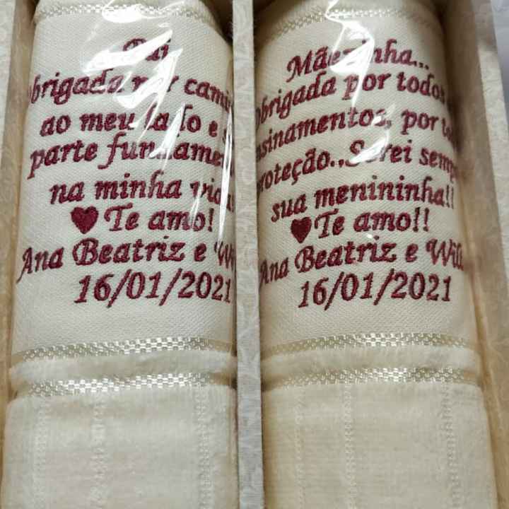 Lembrança dos pais dos noivos #vemver - 2