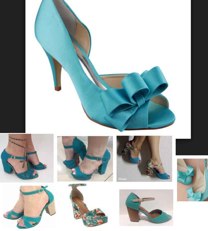 Sapatos azul turquesa