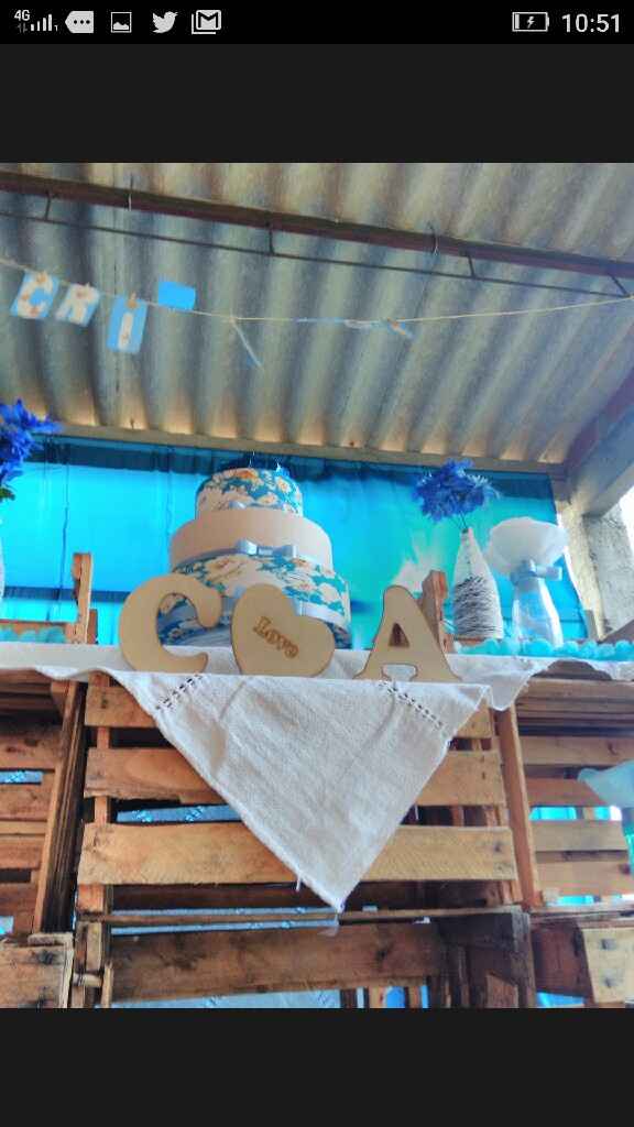 Decoração de noivado com caixote #feitapormim - 8