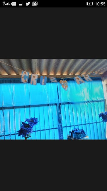 Decoração de noivado com caixote #feitapormim - 2