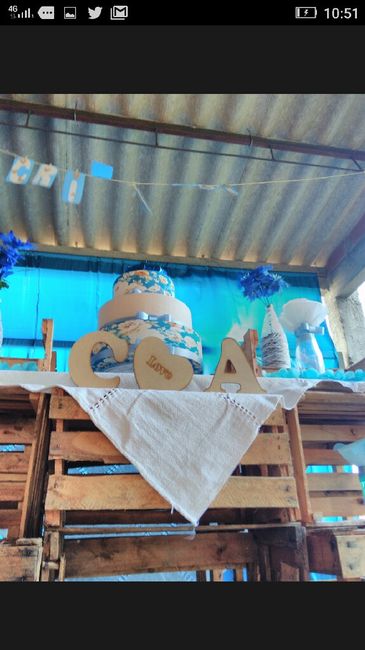 Decoração de noivado com caixote #feitapormim - 8