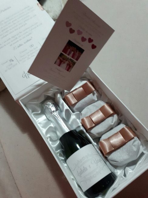  Caixa -  Convite Padrinhos  - Rose - 2