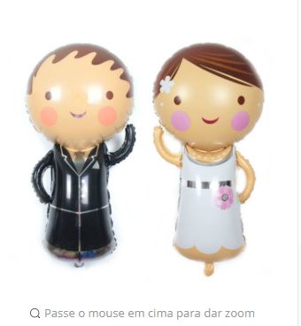 Balão de noivinho e noivinha