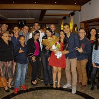 Toda familia na churrascaria