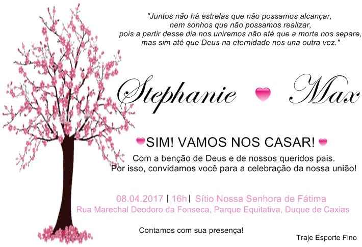 Primeiro modelo do meu convite! DYE