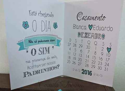 modelo de convite para os padrinhos