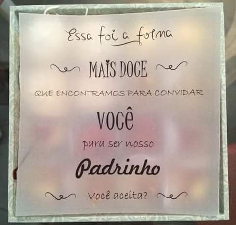 ideia para convidar os padrinhos