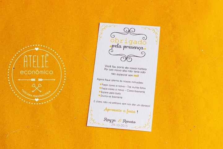 Cartao de agradecimento