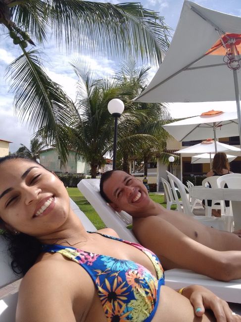 Na piscina do Hotel