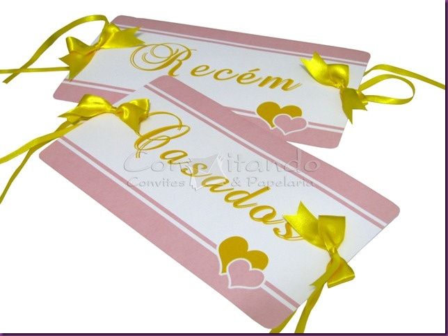 Placas para cadeira dos noivos!!!