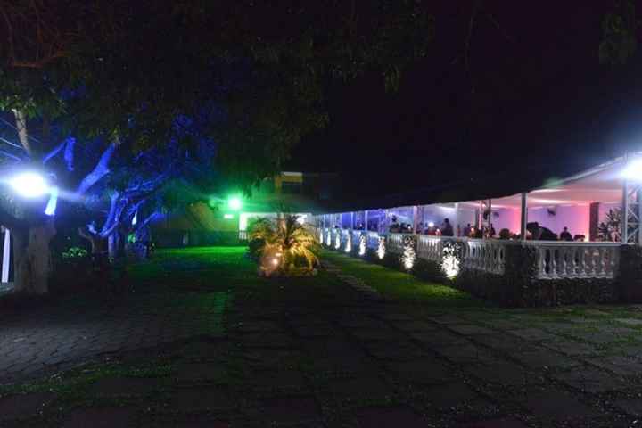 vista do salão a noite
