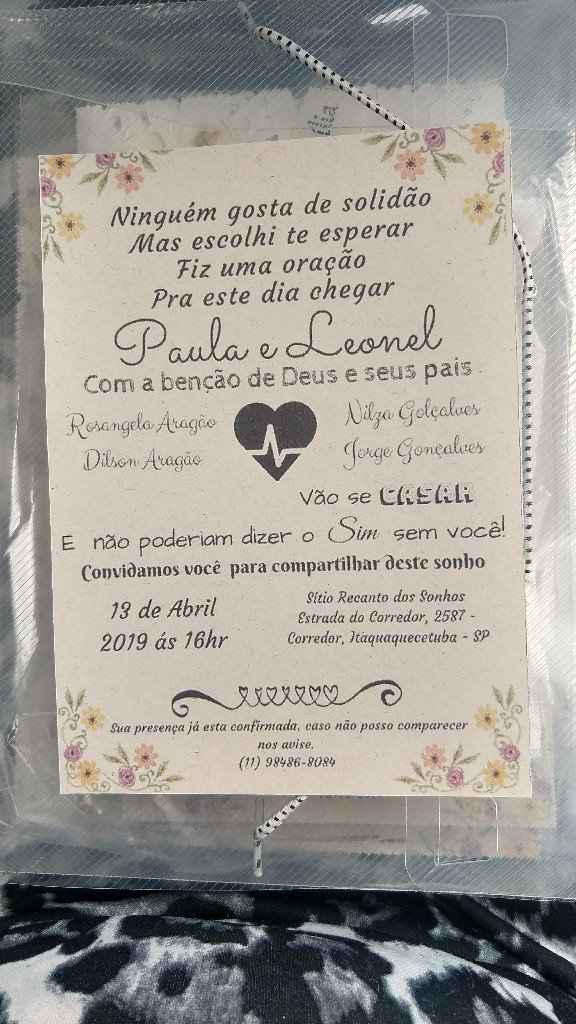 Meus convites!  Eu que fiz! Vem ver - 2