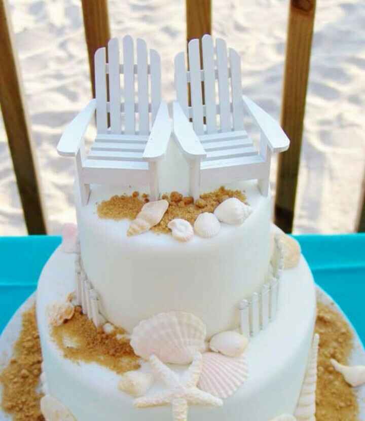 Casamento na praia - topo do bolo diy - 1