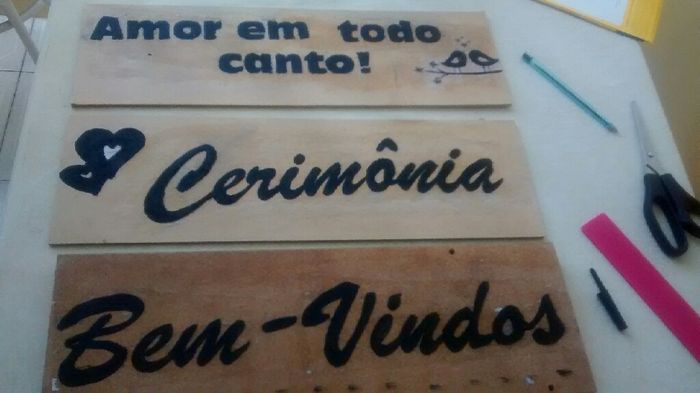 Placas de sinalização de casamento - 1