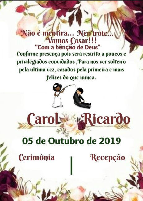7. O fornecedor dos meus convites será ____ - 1