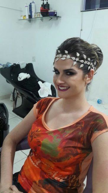 Prévia cabelo e make que escolhi. - 1