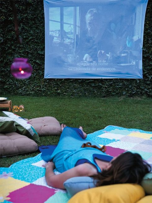 Mini Cinema no quintal