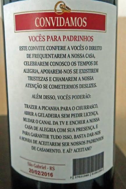 Convite diferente para padrinhos!! 10